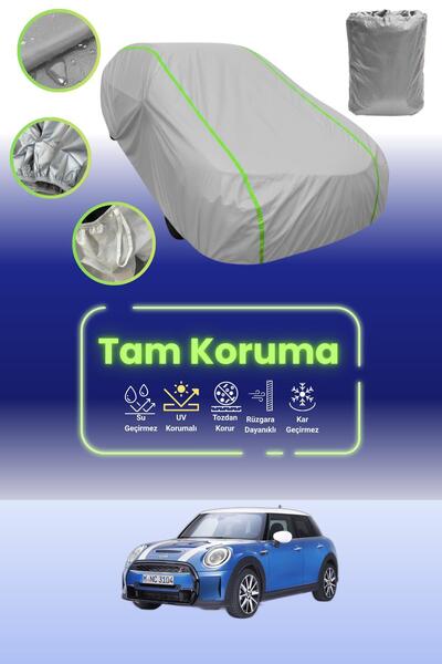 Dokaca Neo غطاء حماية للسيارة من القماش الرمادي اللامع قماش مجدّل ميني كوبر ه...