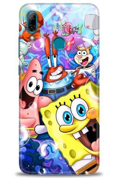 Rulet Aksesuar حافظة متوافقة مع هاتف هواوي بي سمارت 2019 HD مطبوع + واقي شاشة...