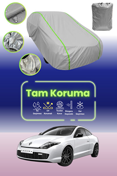 Dokaca Neo غطاء حماية للسيارة باللون الرمادي النيون قماش مجدّل متوافق مع سيارة رينو لاجونا كوبيه 2008 - 2021