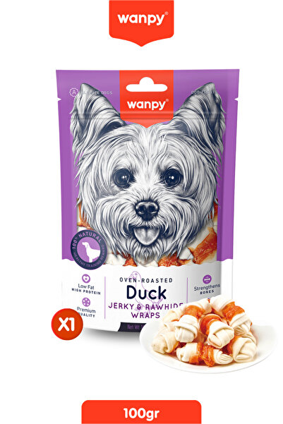 Wanpy Deri Üzerine Ördek Sarılı Köpek Ödülü 100 gr