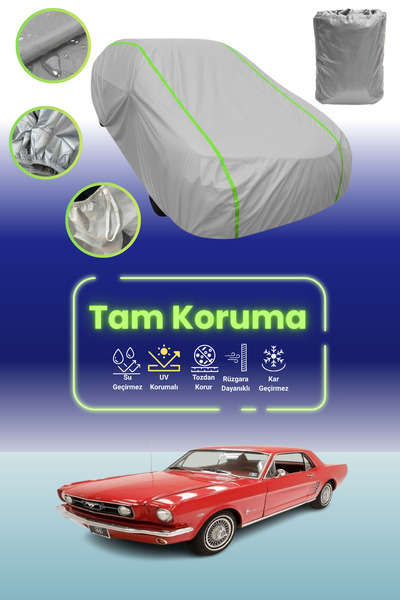 Dokaca Neo غطاء حماية للسيارة من القماش الرمادي النيون قماش مجدّل فورد موستان...