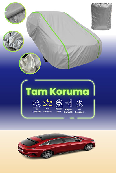 Dokaca Neo غطاء حماية للسيارة من القماش الرمادي النيون قماش مجدّل متوافق مع س...