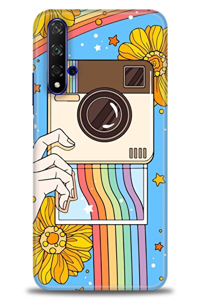 Rulet Aksesuar غطاء متوافق مع هاتف هواوي هونر مطبوع HD - غطاء سيليكون مصمم - 444