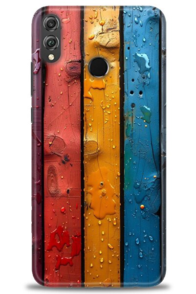 Rulet Aksesuar غطاء متوافق مع هاتف هواوي هونر 8X HD مطبوع - غطاء سيليكون مصمم...