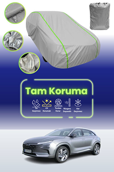 Dokaca Neo غطاء حماية للسيارة من القماش الرمادي اللامع قماش مجدّل متوافق مع س...