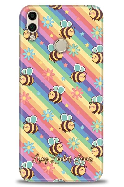 Rulet Aksesuar غطاء متوافق مع هاتف هواوي هونر 8C HD مطبوع - غطاء سيليكون مصمم...