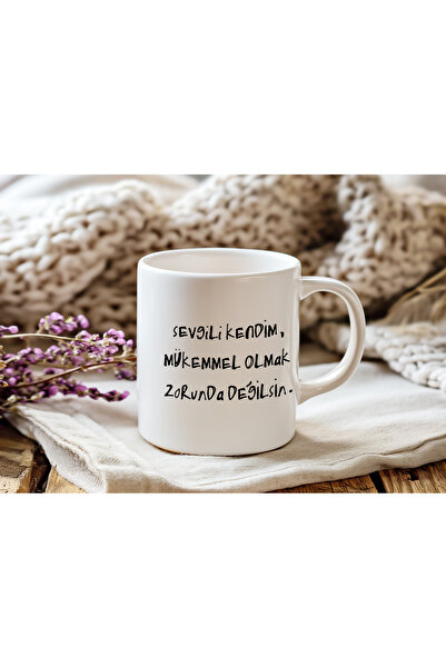 Beramussa You Don'T Have to Be Perfect Written Mug – Motivational Cup with Self-Acceptance Design