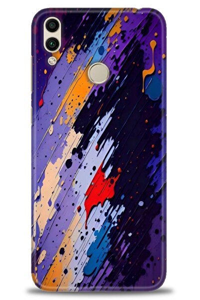 Rulet Aksesuar غطاء متوافق مع هاتف هواوي هونر 8C HD مطبوع - غطاء سيليكون مصمم...