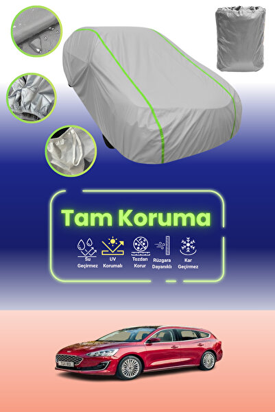 Dokaca Neo غطاء حماية للسيارة باللون الرمادي النيون قماش مجدّل فورد فوكس إستي...