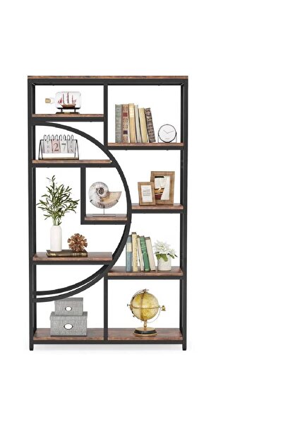 NKX Free Standing Tall Bookshelves Storage for Books and Multifunctional for ...