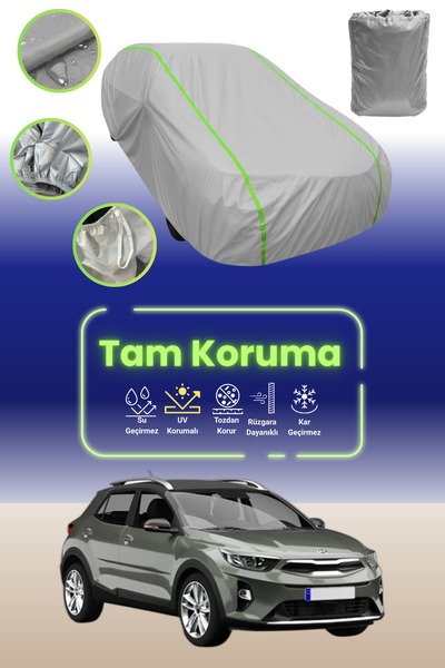 Dokaca Neo غطاء حماية للسيارة من القماش الرمادي النيون قماش مجدّل متوافق مع س...