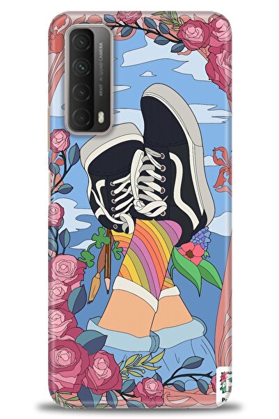 Rulet Aksesuar حافظة متوافقة مع هاتف هواوي بي سمارت 2021 HD مطبوع + واقي شاشة...