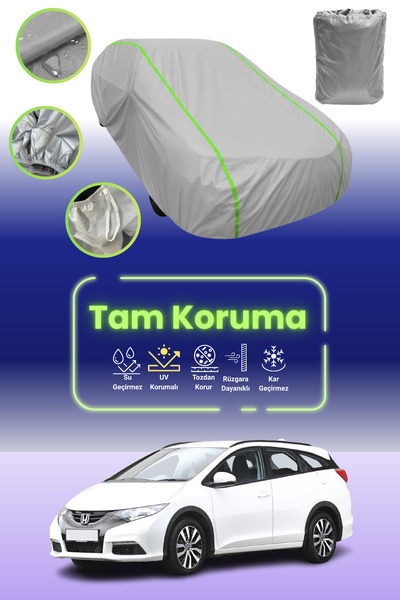 Dokaca Neo غطاء حماية للسيارة باللون الرمادي النيون قماش مجدّل هوندا سيفيك تو...