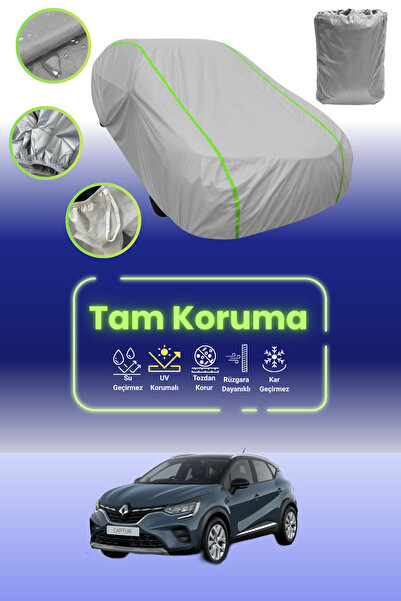 Dokaca Neo غطاء حماية للسيارة باللون الرمادي النيون قماش مجدّل متوافق مع سيارة رينو كابتشر 2017 - 2019