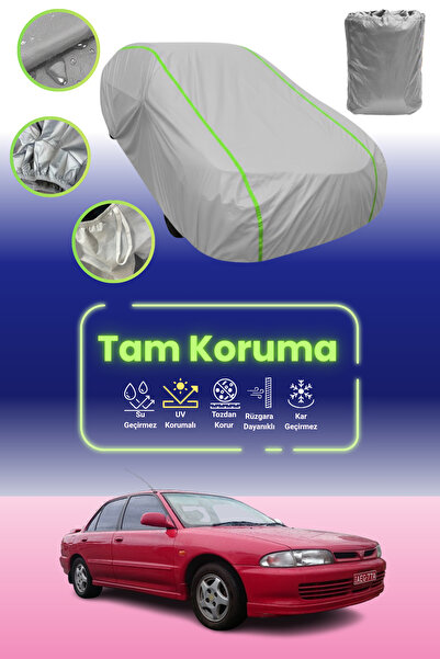 Dokaca Neo غطاء حماية للسيارة باللون الرمادي النيون قماش مجدّل ميتسوبيشي لانسر 1994 - 1996 متوافق مع غطاء حماية السيارة