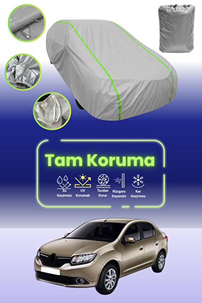 Dokaca Neo غطاء حماية للسيارة من قماش السيارة باللون الرمادي النيون قماش مجدّل متوافق مع سيارة رينو سيمبول سيدان