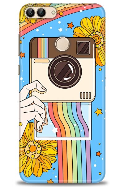 Rulet Aksesuar غطاء متوافق مع هاتف هواوي بي سمارت HD مطبوع - غطاء سيليكون بتص...