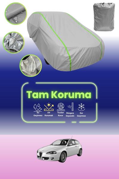 Dokaca Neo غطاء حماية للسيارة باللون الرمادي النيون قماش مجدّل ألفا روميو 147...