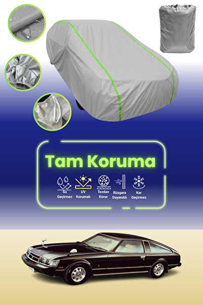 Dokaca Neo غطاء حماية للسيارة من القماش الرمادي اللامع قماش مجدّل تويوتا سيليكا سوبرا 1 متوافق مع غطاء حماية السيارة من القماش