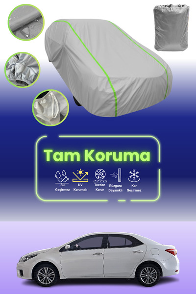 Dokaca Neo غطاء حماية للسيارة باللون الرمادي النيون قماش مجدّل تويوتا كورولا ...