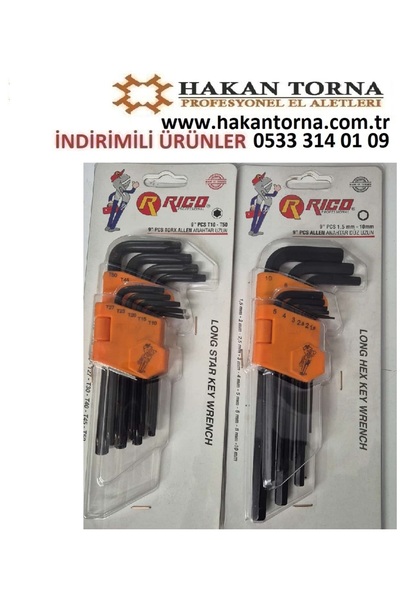 HakanTorna Ht- Ricco L Allen Wrench Set Long and Torx Allen Wrench Set Long 1...