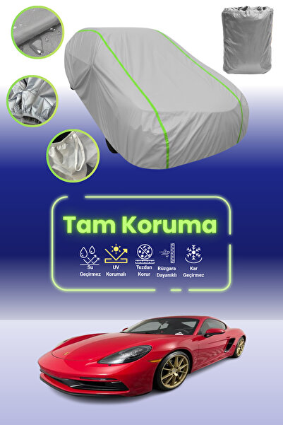 Dokaca Neo غطاء حماية للسيارة باللون الرمادي النيون قماش مجدّل بورش 718 كايما...