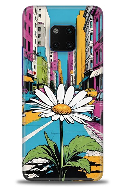 Rulet Aksesuar غطاء متوافق مع هاتف هواوي ميت 20 برو HD مطبوع - غطاء سيليكون م...