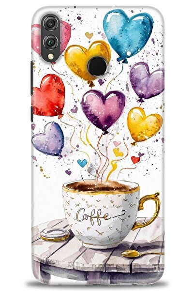 Rulet Aksesuar غطاء متوافق مع هاتف هواوي هونر 8X HD مطبوع - غطاء سيليكون مصمم...