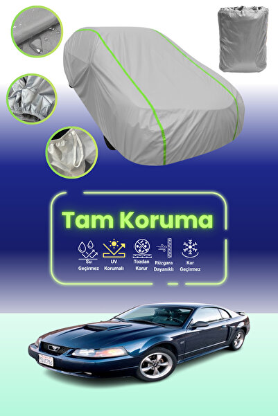 Dokaca Neo غطاء حماية للسيارة من القماش الرمادي النيون قماش مجدّل فورد موستانج 4 متوافق مع السيارات