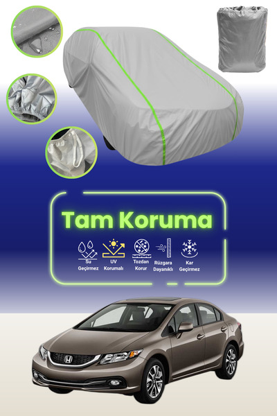 Dokaca Neo غطاء حماية لسيارة هوندا سيفيك سيدان قماش مجدّل باللون الرمادي الني...