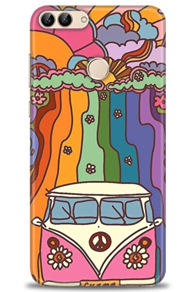 Rulet Aksesuar غطاء متوافق مع هاتف هواوي بي سمارت HD مطبوع - غطاء سيليكون مصم...