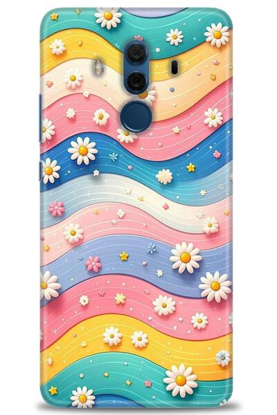 Rulet Aksesuar غطاء متوافق مع هاتف هواوي ميت 10 برو HD مطبوع - غطاء سيليكون م...