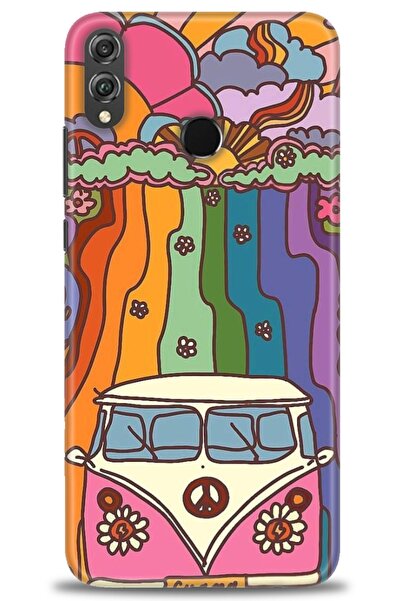 Rulet Aksesuar غطاء متوافق مع هاتف هواوي هونر 8X HD مطبوع - غطاء سيليكون مصمم...