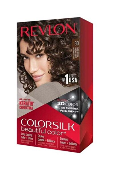 Revlon صبغة شعر كولور سيلك رقم 30 بني داكن