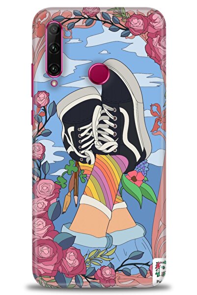 Rulet Aksesuar غطاء متوافق مع هاتف هواوي هونر 20 لايت HD مطبوع - غطاء سيليكون...