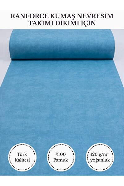 FabricMarket Ranforce Kumaş Nevresim Dikimi İçin – %100 Pamuk, 240 cm × 100 c...