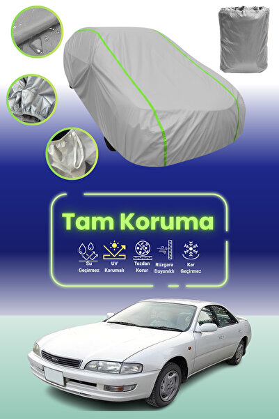 Dokaca Neo غطاء حماية للسيارة من القماش الرمادي النيون قماش مجدّل متوافق مع تويوتا كورونا إكسيف