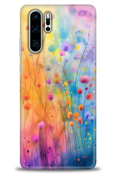 Rulet Aksesuar Huawei P30 Pro Uyumlu Kılıf HD Baskılı Kapak - Tasarım Silikon...