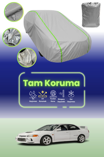 Dokaca Neo غطاء حماية للسيارة من القماش الرمادي اللامع قماش مجدّل متوافق مع ميتسوبيشي لانسر 4