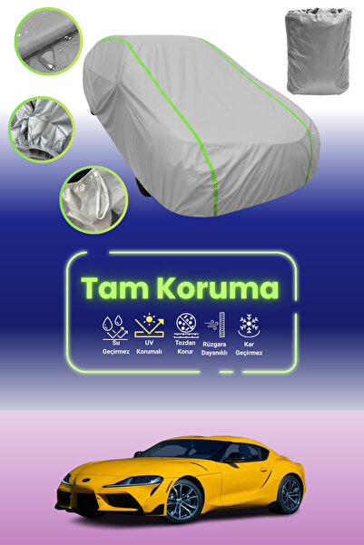 Dokaca Neo غطاء حماية للسيارة باللون الرمادي النيون قماش مجدّل تويوتا سوبرا 2019 - 2021 متوافق مع غطاء حماية السيارة