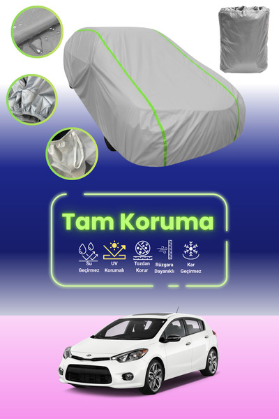 Dokaca Neo غطاء حماية للسيارة من القماش الرمادي اللامع قماش مجدّل متوافق مع س...