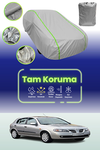 Dokaca Neo غطاء حماية للسيارة من القماش الرمادي اللامع قماش مجدّل نيسان ألميرا 1 هاتشباك متوافق مع غطاء حماية السيارة من القماش