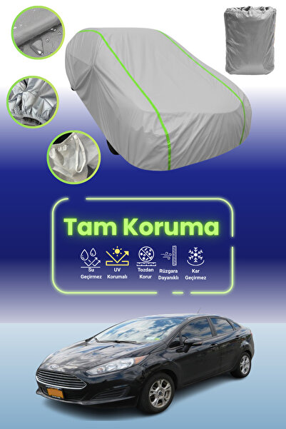 Dokaca Neo غطاء حماية للسيارة من القماش الرمادي اللامع قماش مجدّل فورد فييستا...