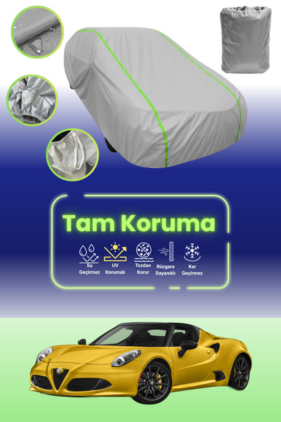 Dokaca Neo غطاء حماية للسيارة من القماش الرمادي اللامع قماش مجدّل ألفا روميو ...