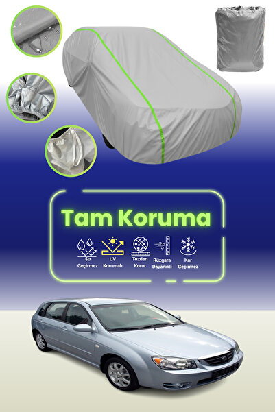 Dokaca Neo غطاء حماية للسيارة باللون الرمادي النيون قماش مجدّل كيا سيراتو 1 هاتشباك متوافق مع غطاء حماية السيارة من القماش