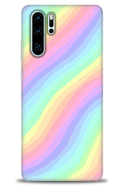 Rulet Aksesuar غطاء متوافق مع هاتف هواوي P30 Pro HD مطبوع - غطاء سيليكون بتصم...