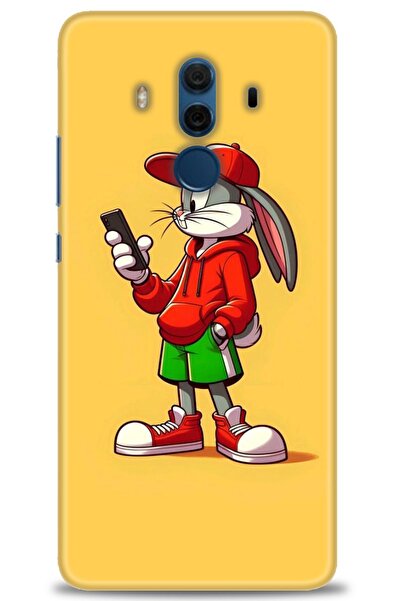 Rulet Aksesuar غطاء متوافق مع هاتف هواوي ميت 10 برو HD مطبوع - غطاء سيليكون م...