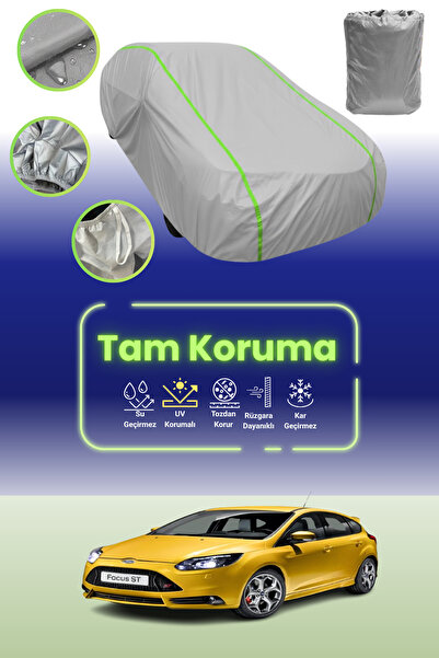 Dokaca Neo غطاء حماية للسيارة باللون الرمادي النيون قماش مجدّل فورد فوكس St 5...