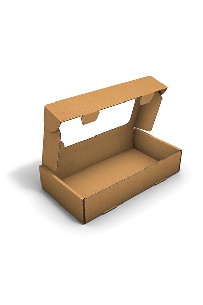 Fark Kutu Pencereli Ondüle 29x15,2x5,8 cm Testliner Ondüle Kargo Kutusu E-Tic...