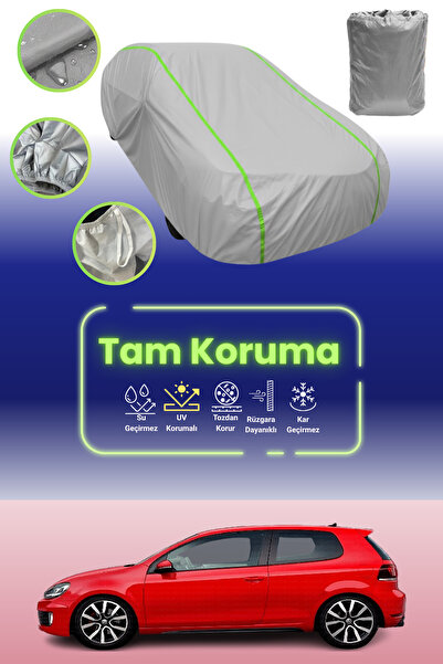 Dokaca Neo غطاء حماية للسيارة باللون الرمادي النيون قماش مجدّل فولكس فاجن جول...